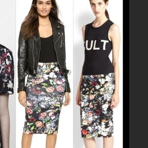 Alexander Mcqueen Stretch Jersey Pencil Skirt